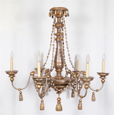 Lot 330 - Continental Style Parcel Giltwood Six-Light...