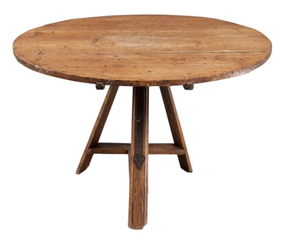 Lot 179 - English or Continental Pine and Oak Tilt-Top...