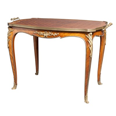 Lot 244 - Louis XV Style Marquetry Inlaid Tulipwood...