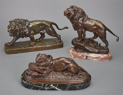 Lot 303 - French Bronze Animalier Group of Tiger...
