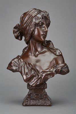 Lot 161 - Bronze Bust of a Gypsy Titled Cendrillon After...