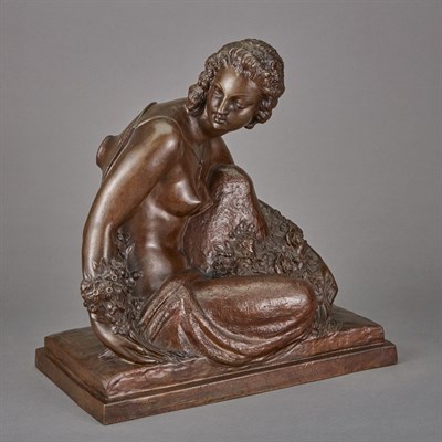 Lot 306 - French Art Deco Bronze Figure of a Semi-Nude...