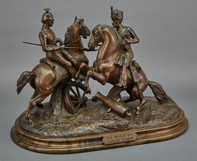 Lot 280 - American Bronze Equestrian Group Titled The...