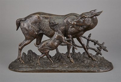 Lot 316 - Bronze Group of Deer and Doe After a model by...