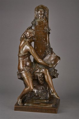 Lot 169 - French Art Nouveau Bronze Figure Group, Titled...