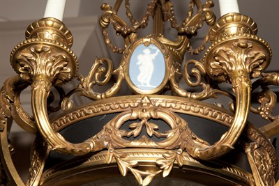 Lot 464 - Neoclassical Style Gilt-Metal Six-Light...