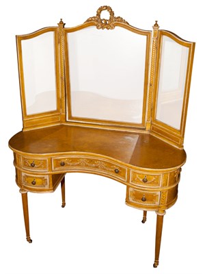 Lot 151 - Louis XVI Style Painted Wood Dressing Table...