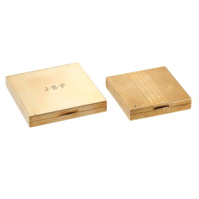 Lot 1313 - Two Gold Compacts