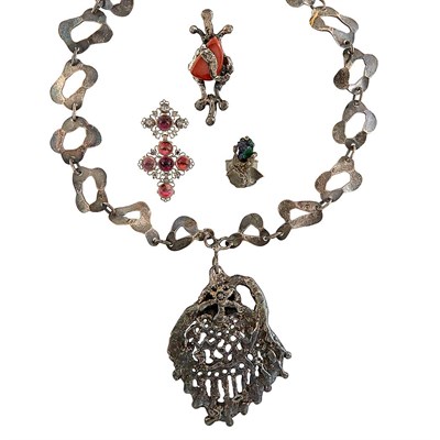 Lot 1475 - Group of Sterling Silver and Multicolored Stone Jewelry