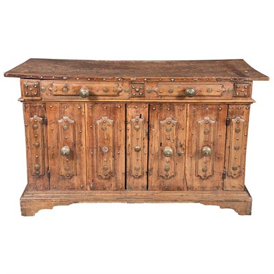 Lot 167 - Continental Brass Mounted Walnut Credenza 18th...