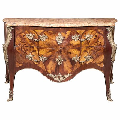 Lot 635 - Louis XV Style Bronze Mounted Marquetry Inlaid...