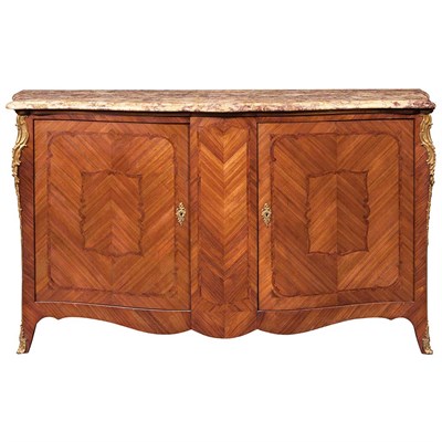 Lot 680 - Louis XV Style Gilt-Metal Mounted Inlaid...