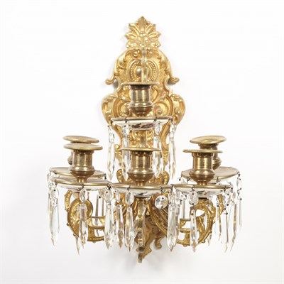 Lot 294 - Pair of Rococo Style Gilt-Metal and Ceramic...