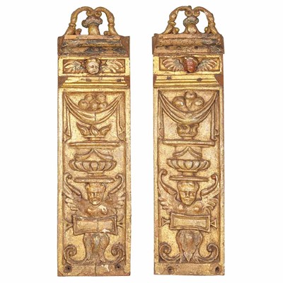 Lot 195 - Pair of Renaissance Giltwood Architectural...