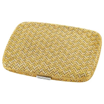 Lot 227 - Two-Color Gold and Diamond Compact, Cartier