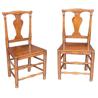 Lot 181 - Set of Six English Oak, Elmwood and Ash Side...
