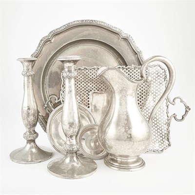 Lot 338 - Group of Austrian Silver Table Articles Late...