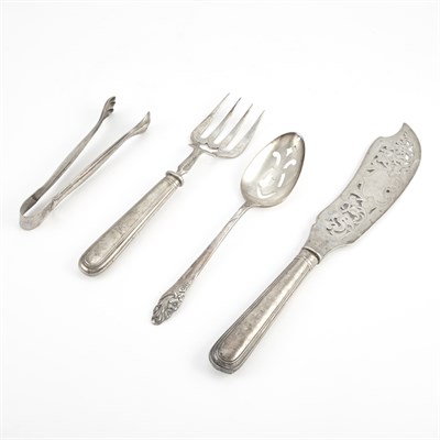 Lot 356 - English Silver Partial Table Service Walker &...
