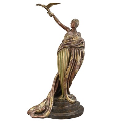 Lot 586 - Art Deco Style Cold Painted Bronze Figure...