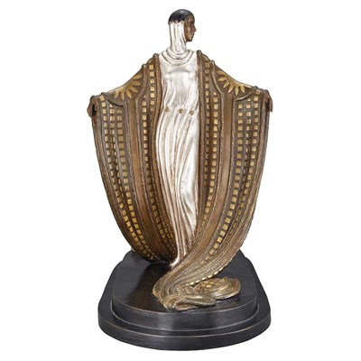 Lot 591 - Art Deco Style Cold Painted Bronze Figure La...