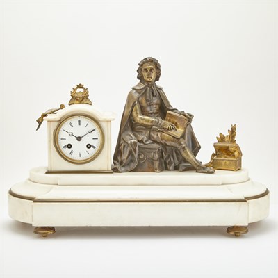 Lot 522 - Louis XVI Style Bronze and White Marble...
