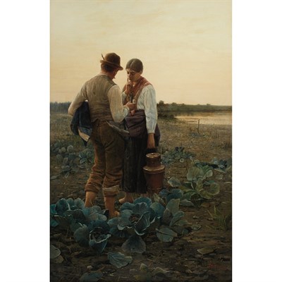 Lot 5 - Georg Falkenberg German, 1850-1915 Encounter...