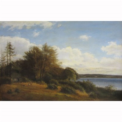 Lot 82 - Harald Trolle Danish, 1835-1882 Cottage by a...