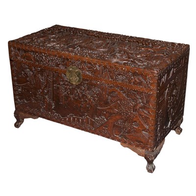 Lot 83 - Chinese Carved Hardwood Trunk Height 24 inches,...