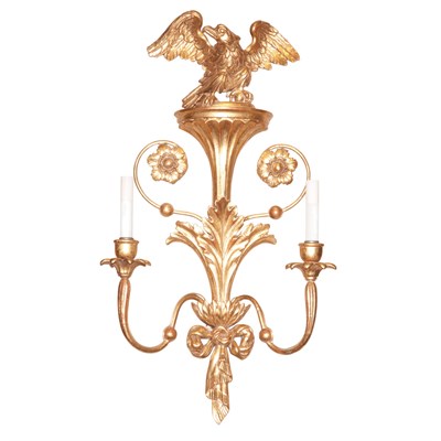 Lot 306 - Pair of Neoclassical Style Gold Painted Wood...
