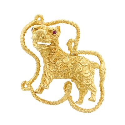 Lot 1032 - Gold Animal Pendant-Brooch, Cellino