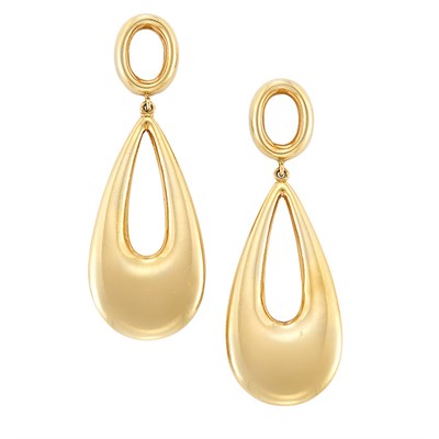 Lot 26 - Pair of Gold Hoop Earclips
