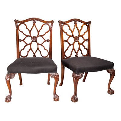 Lot 401 - Set of Eight George III Style Mahogany Dining...