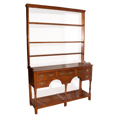 Lot 277 - English Provincial Mirror Back Oak Dresser...