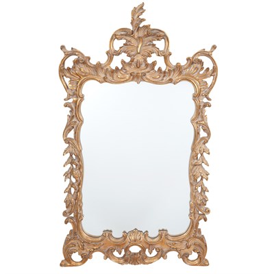 Lot 205 - Pair of Rococo Style Giltwood Mirrors Height...