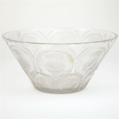 Lot 576 - R. Lalique Molded Glass Camaret Vase Marcilhac...