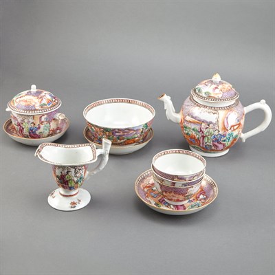 Lot 421 - Chinese Famille Rose Porcelain Partial Tea...