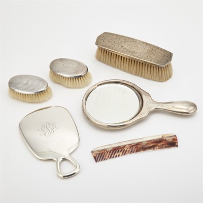 Lot 407 - Group of Sterling Silver Mounted Vanity...