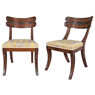 Lot 399 - Pair of Regency Mahogany and Part Ebonized...