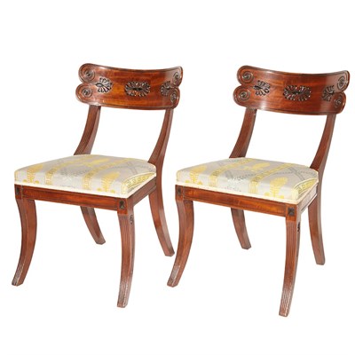 Lot 638 - Pair of Regency Mahogany and Part Ebonized...