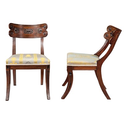 Lot 639 - Pair of Regency Mahogany and Part Ebonized...