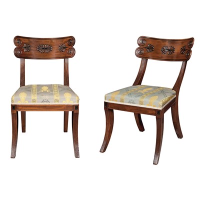 Lot 640 - Pair of Regency Mahogany and Part Ebonized...