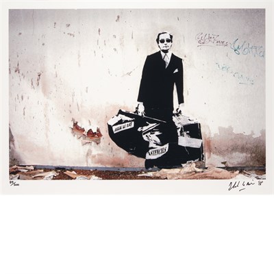 Lot 162 - Blek Le Rat French, b. 1951 Man Who Walks...