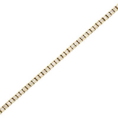 Lot 1110 - Gold and Diamond Bracelet