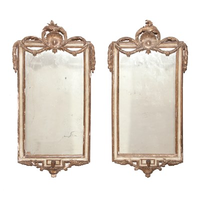Lot 253 - Pair of Continental Painted and Parcel Gilt...