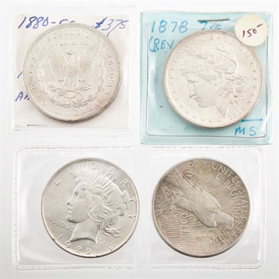 Lot 1196 - United States Morgan and Peace Dollars Group...