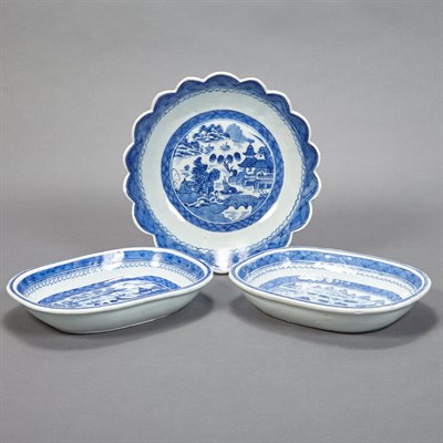 Lot 212 - Group of Canton Blue and White Porcelain...