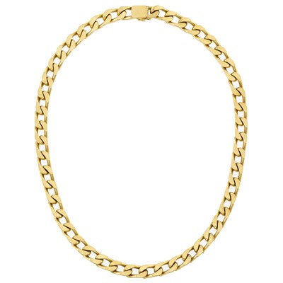 Lot 1006 - Gold Curb Link Chain Necklace
