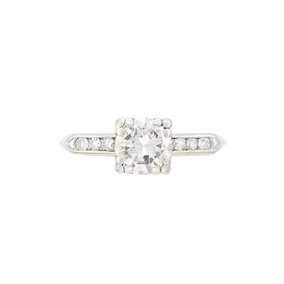 Lot 1125 - Platinum and Diamond Ring