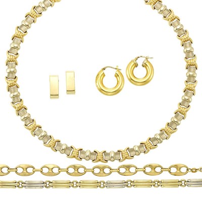 Lot 1389 - Group of Gold Jewelry