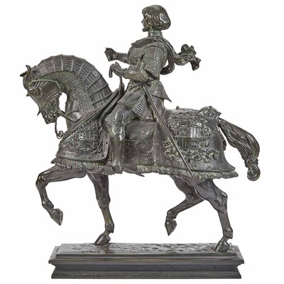 Lot 253 - Bronze Equestrian Figure of Gaston de Foix...